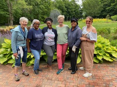 volunteers in the Botanical Garden of Healing