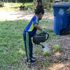 One of the kids watering plants