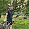 Patrick hauling mulch!