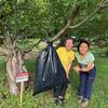 Kelly and Yvonne's proud bag of poison ivy!