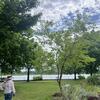 Christel joining Joyce to continue weeding!