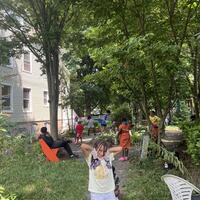 Reading to pass the bucket of mulch along!