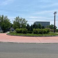 The traffic circle on Sea Street